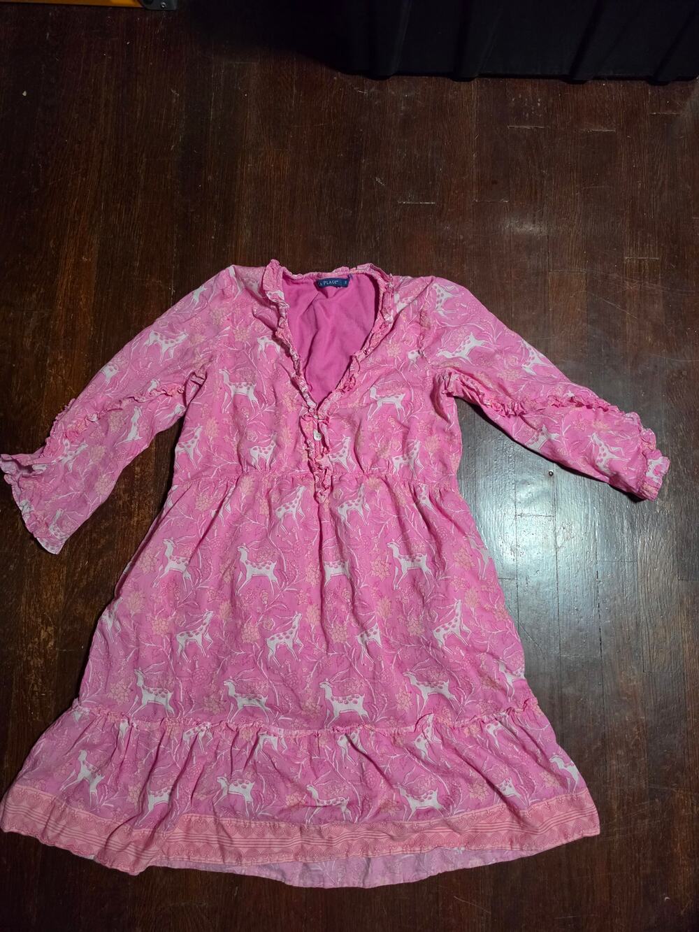 La Plage Meridian Dress in Impala Floral Pinks w/pockets Size Small $220